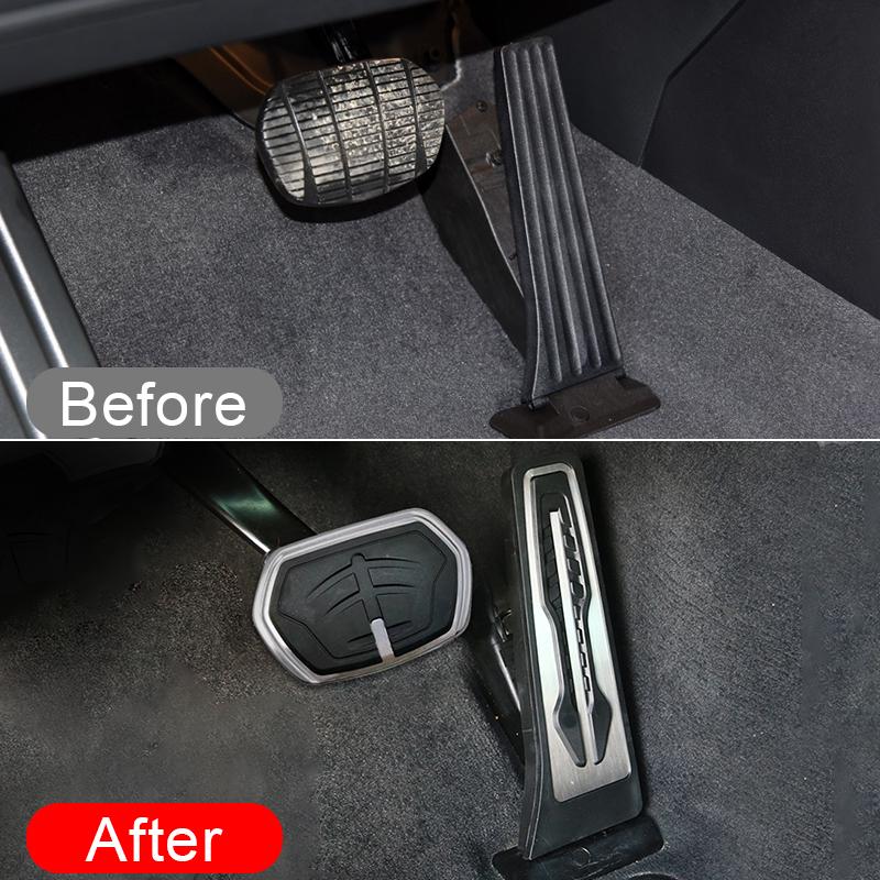 Edelstahl Auto Kraftstoff Beschleuniger Bremspedale Abdeckung Pad Zubehör Für BMW X1 F48 X2 F39 2016 2017 2018