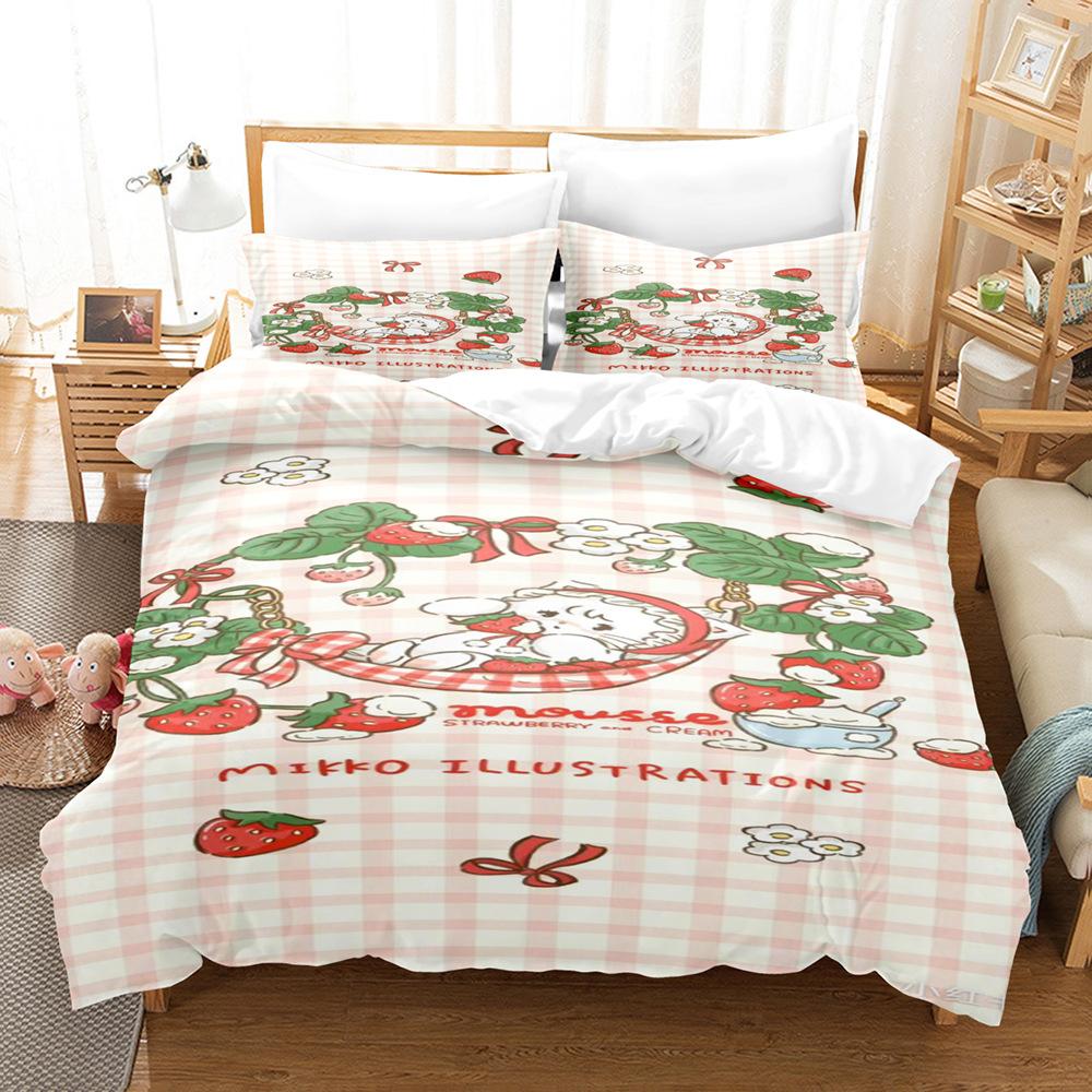 Quilt Cover Three-Piece 3D Digital Printing Single Dormitory