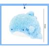 Round Eyes Aquarium Mascotspecies Shark Whale Manta Otter Fluffy Soft Stuffed Plush Toy Ball Chain,Shark Crab Figurine Sea Creature