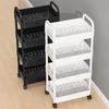 Compact Multi-Layer Mobile Storage Rack for Living Room, Kitchen, Bathroom, or Bedroom