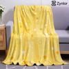Yellow Vintage Star Ultra Soft Sherpa Fleece Blanket Fluffy Warm Halloween Cozy Throw for Sofa Couch Bedroom Gift All Season