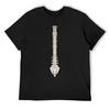 Spine Vertebral Column Line Art, Minimalist Posterior View Spine Skeleton Anatomy Medical Artwork T-Shirt
