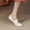 Women's genuine leather soft leather one-pedal small leather shoes British comfortable flat single shoes casual mother shoes lazy shoes