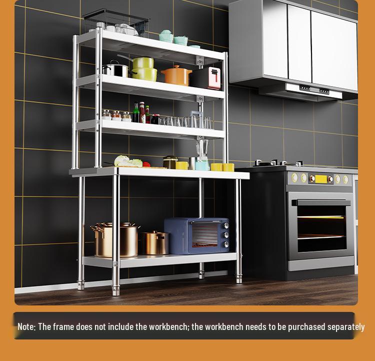 Stainless Steel Multi-Layer Kitchen Shelf & Countertop Storage Rack
