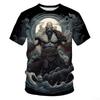 Men's Fashion Game Character 3D Printed T-shirt Hip Hop Trend Harajuku Street Wear Round Neck Short Sleeve God of War Summer
