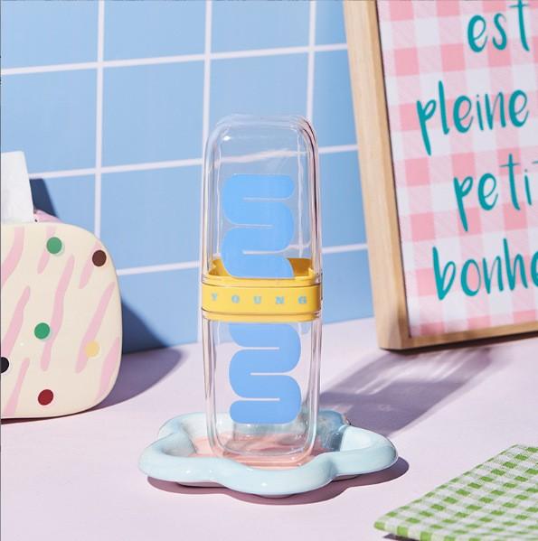 

Plastic Travel Toiletry Cup, Mouthwash Cup, Toothbrush And Toothpaste Storage Box, Portable Travel Dopamine Travel Toiletry Cover. One Size жовтий