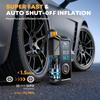 Portable Cordless Air Compressor For Car Tires - Auto Electric Air Pump Fast Inflation For Bicycle, Motorcycle, 150Psi