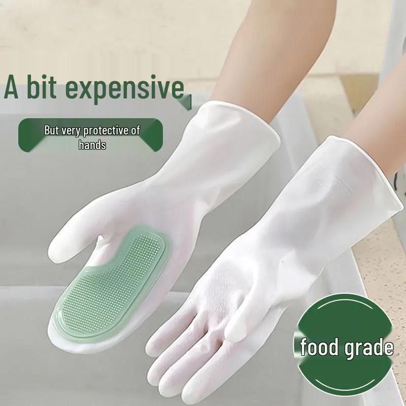 Magic Non-slip Waterproof Scrubbing Gloves - Multifunctional Latex Dishwashing and Kitchen Cleaning Tool