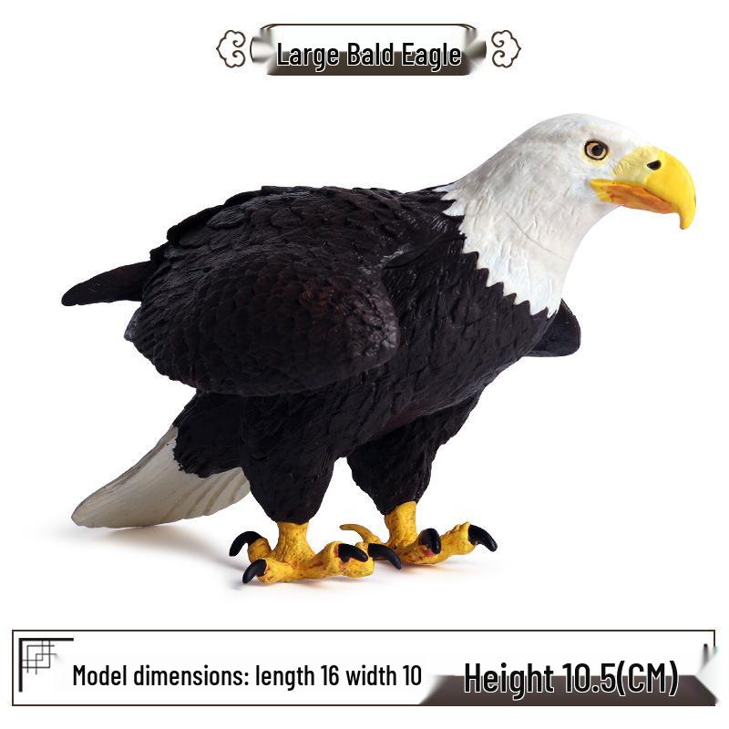 Children's Animal Simulation Toy Set: Eagle, Falcon, Secretary Bird, Owl Figurines