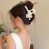 1pc Elegant Temperament Lace Pearl Large Grab Clip, New Style Hair Clip, High-end Shark Clip At the Back of the Head