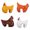 Ornamento de Cerca em Forma de Galinha, Resina com Textura de Pena 3D, Figura de Galinha Gordinha Fofa para Casa Jardim Fazenda Pátio Quintal