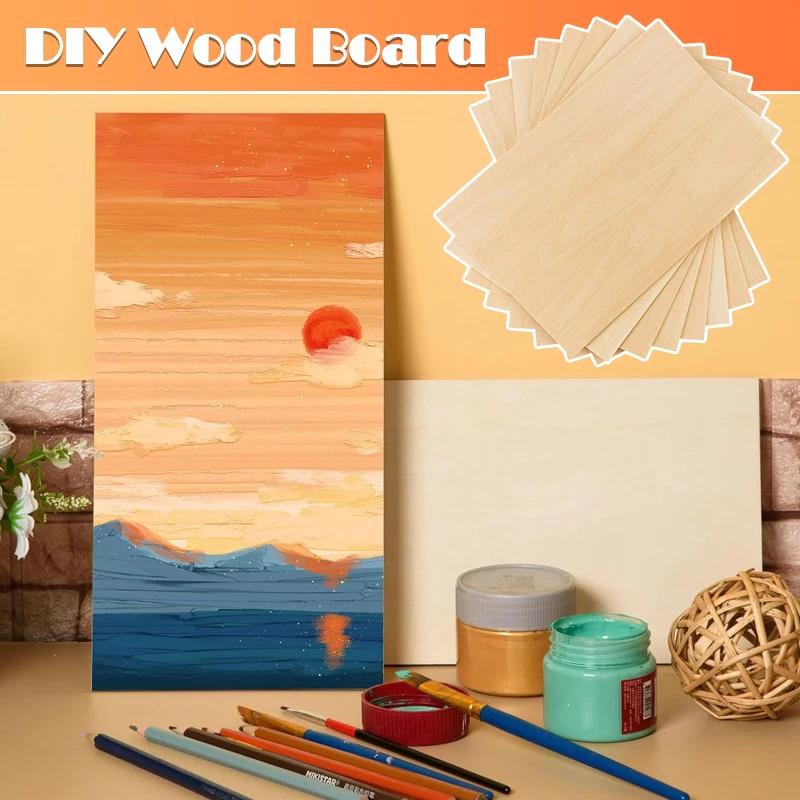 Balsa Wood Sheets for Craft DIY Project Wood Accessory Lightweight Board Unfinished Thin Wood Sheets for Cutting Engraving