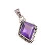 Natürlicher Rosa Amethyst Edelstein 925 Massiv Sterlingsilber Schmuck Anhänger 1" g8s57