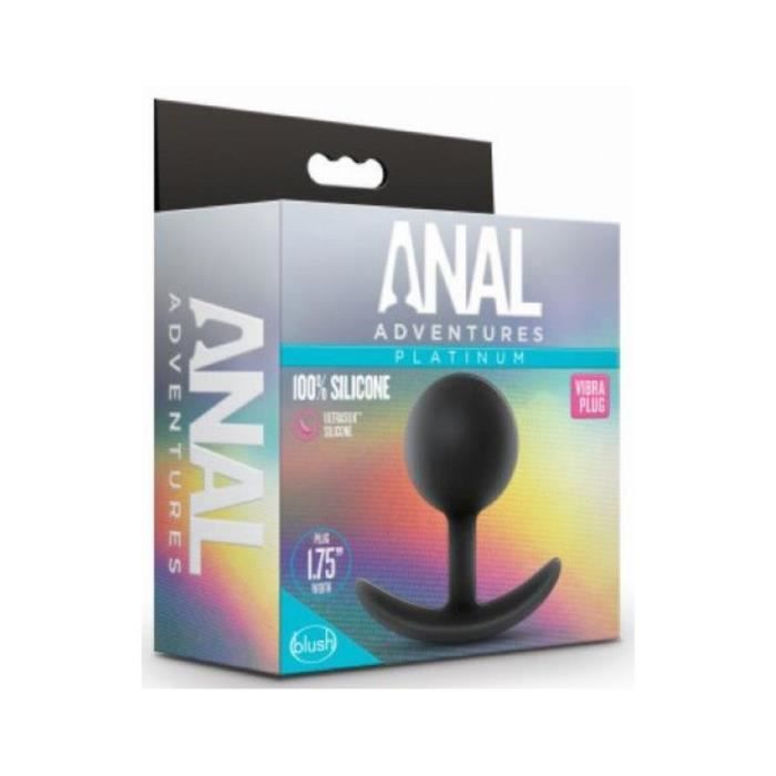 Plug Anal - HARNAIS - Vibra Ball - 7cm Longueur Insérable - 4.3cm Largeur - Silicone Noir