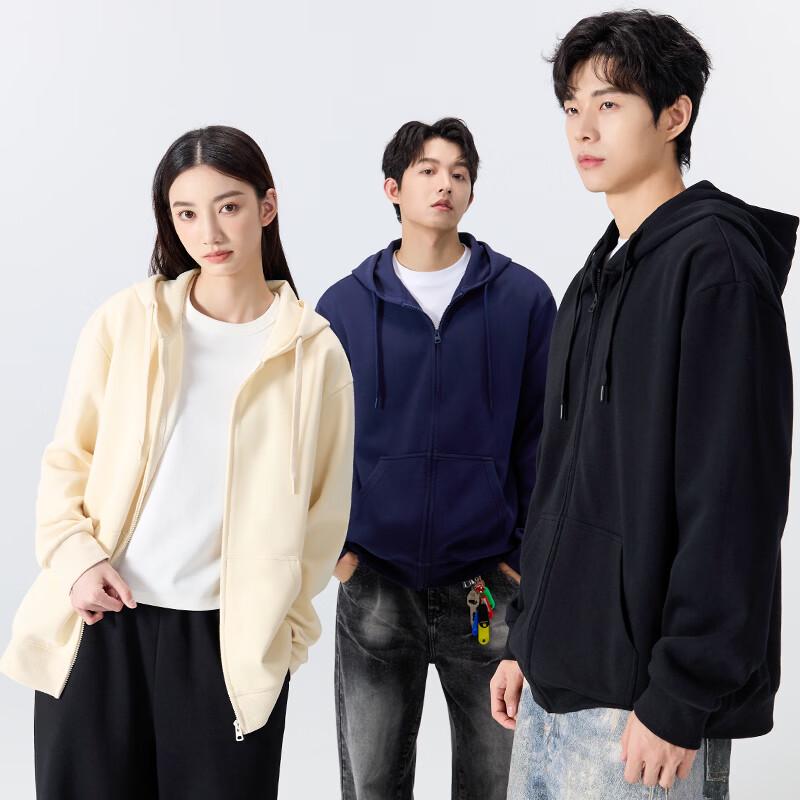MINISO Japanese Style Casual Hooded Zip-Up Sweatshirt