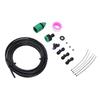 Fan Misting Kit Leakproof PE Mist Hose Water Mister Spray Kit with 3 Brass Nozzles for Patio Backyard Outdoor Cooling