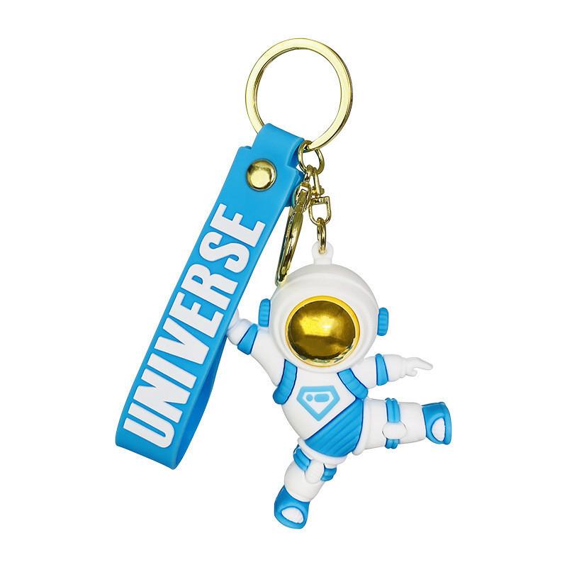 Cartoon Astronaut Charming Keychain Durable Silicone Key Ring For Friends And Family Gifts