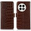 Genuine Cow Leather Phone Case for OnePlus Ace 5 Pro 5G/Ace 5 5G/13R 5G Crocodile Texture Phone Wallet Cover
