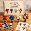 America 250 Beaded Bouquet DIY Kit, 4th of July Patriotic Flower Craft Handmade Set, 1776-2026 Independence Day 3D Beaded Flower Making