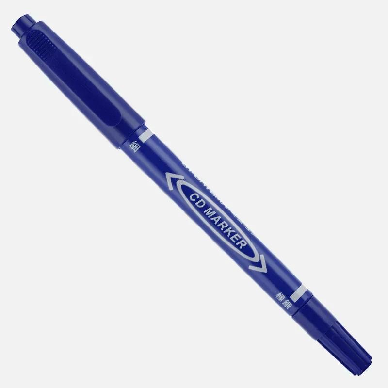 

1pc Dual Tip 0.5/1 Mm Fast Dry Permanent Sign Fine Point Fabric Metal Drawing Calligraphy Deep Hole Permanent Art Marker Pen синій
