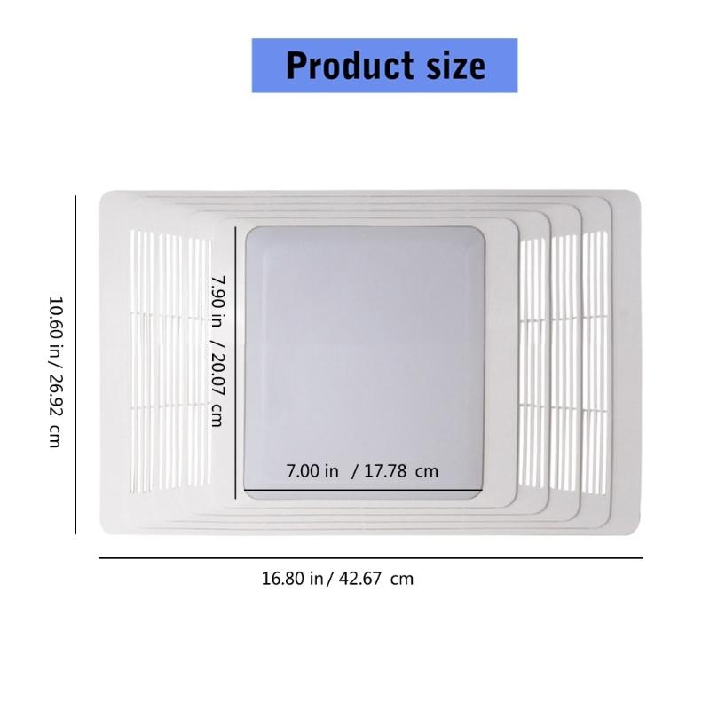 ABS Bathroom Ventilation Grille with Noise Reduction Designs S97013662 Tool Easy Mounting Systems Air Circulation Grille