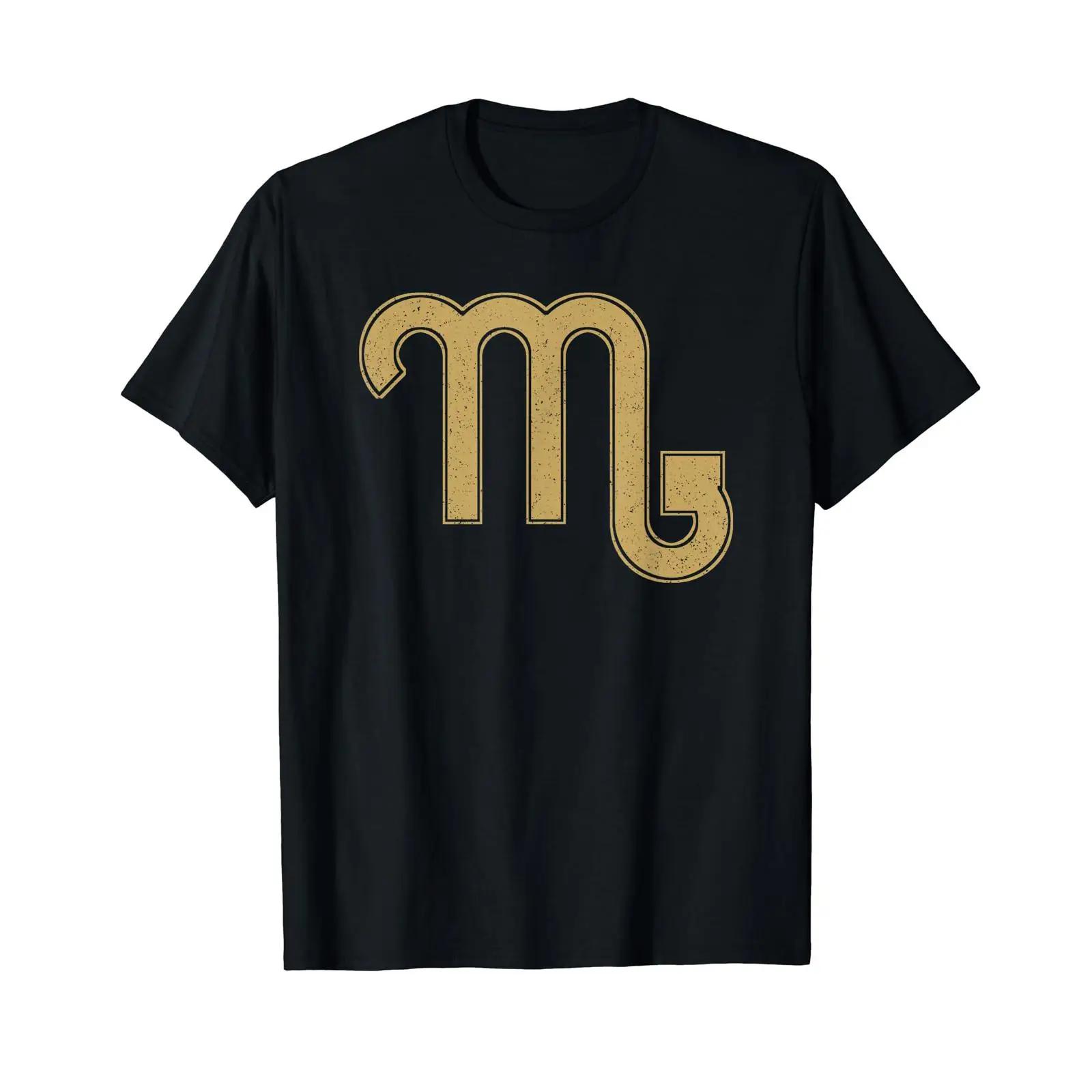 

Scorpio Astrological Symbol Scorpion Zodiac Sign T Shirt black vintage Washed designer clothes Casual fashion Slightly 5XL різнокольоровий
