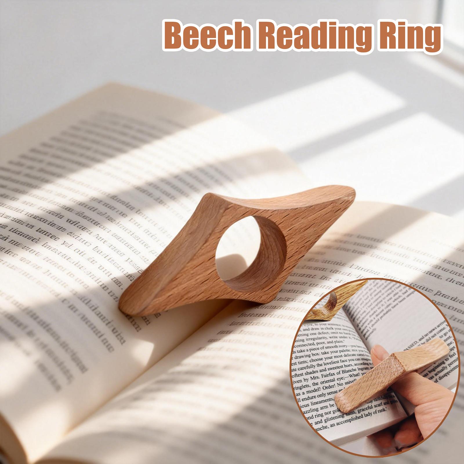 

Wood Book Press, Reading And Page Pressing Ring, One Handed Readingmade Of Beech Wood Material One Size