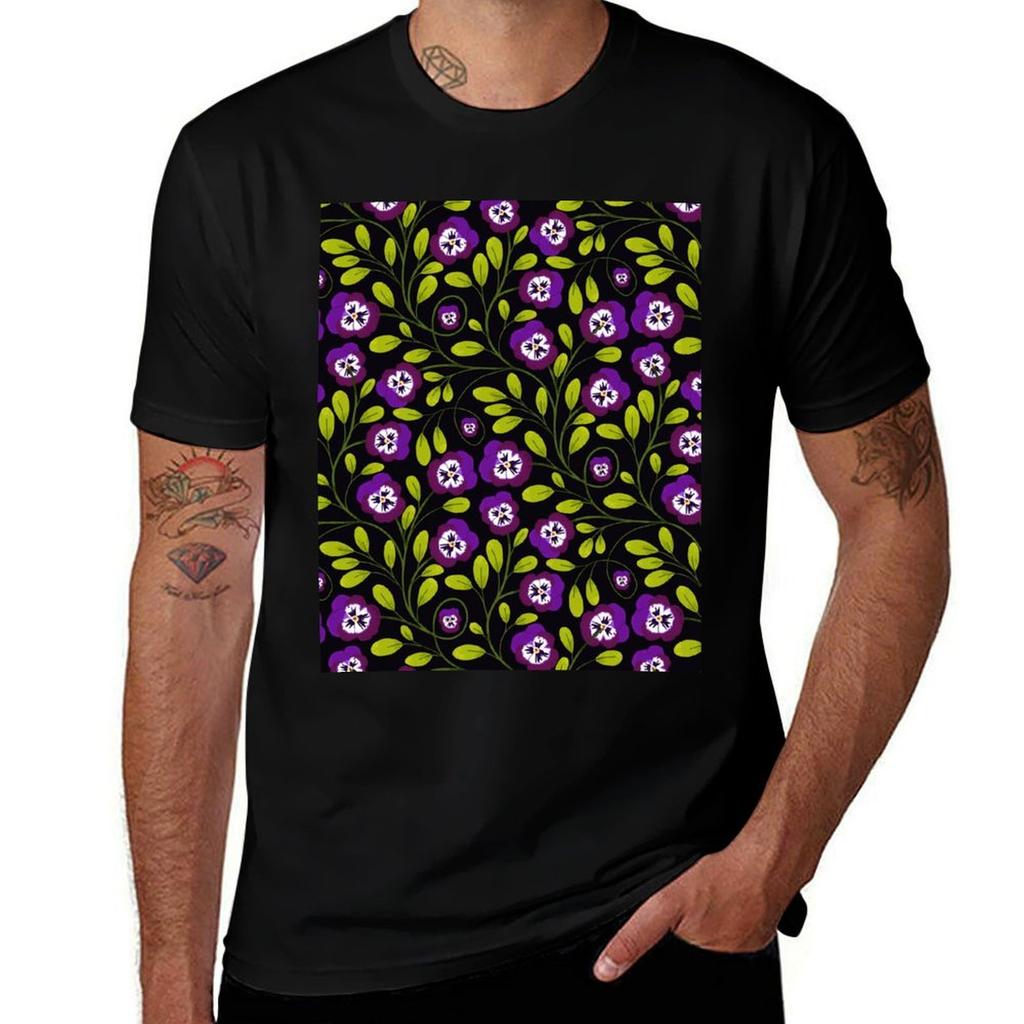 Pansys On The Vine Tshirt Trendy Casual Short Sleeve Shirt