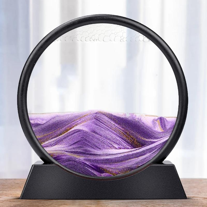 7 inch nisip mișcător Nisip Vedere Deep Sea Art Picture Clepsidra Afișare dinamică 3D Mișcare Nisip Pictură Home Office Decoration Cadouri