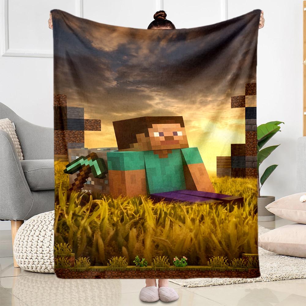 Minecraft 41 Blanket Soft & Cozy Suitable for Sofa Couch Office Chair for All Seasons Warmthful Decor Birthday Christmas Gift Blanket