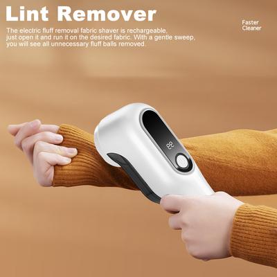 Barbeador de tecido recarregável para roupas, removedor de fiapos, aparador de pelos, 3 velocidades, 2000mAh, display LED, removedor de pelos
