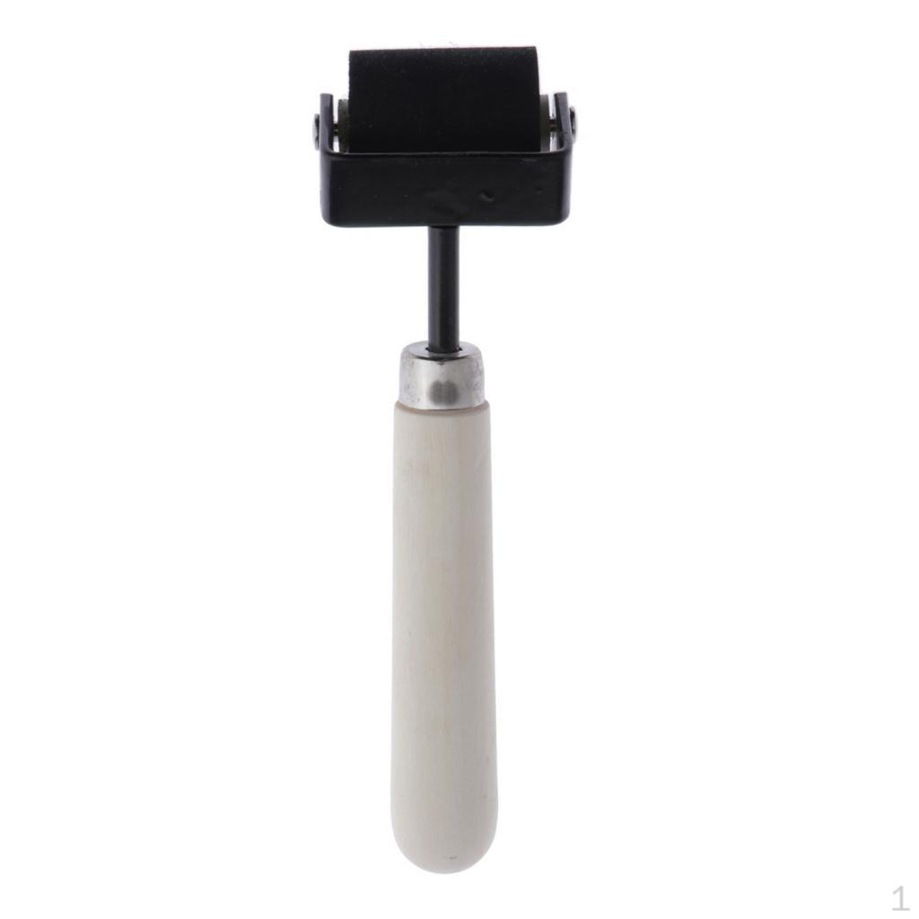 of painting Roller, Pressing Tool Accessory Ink Wooden Handle for Woodblock Printing DIY 1.5in