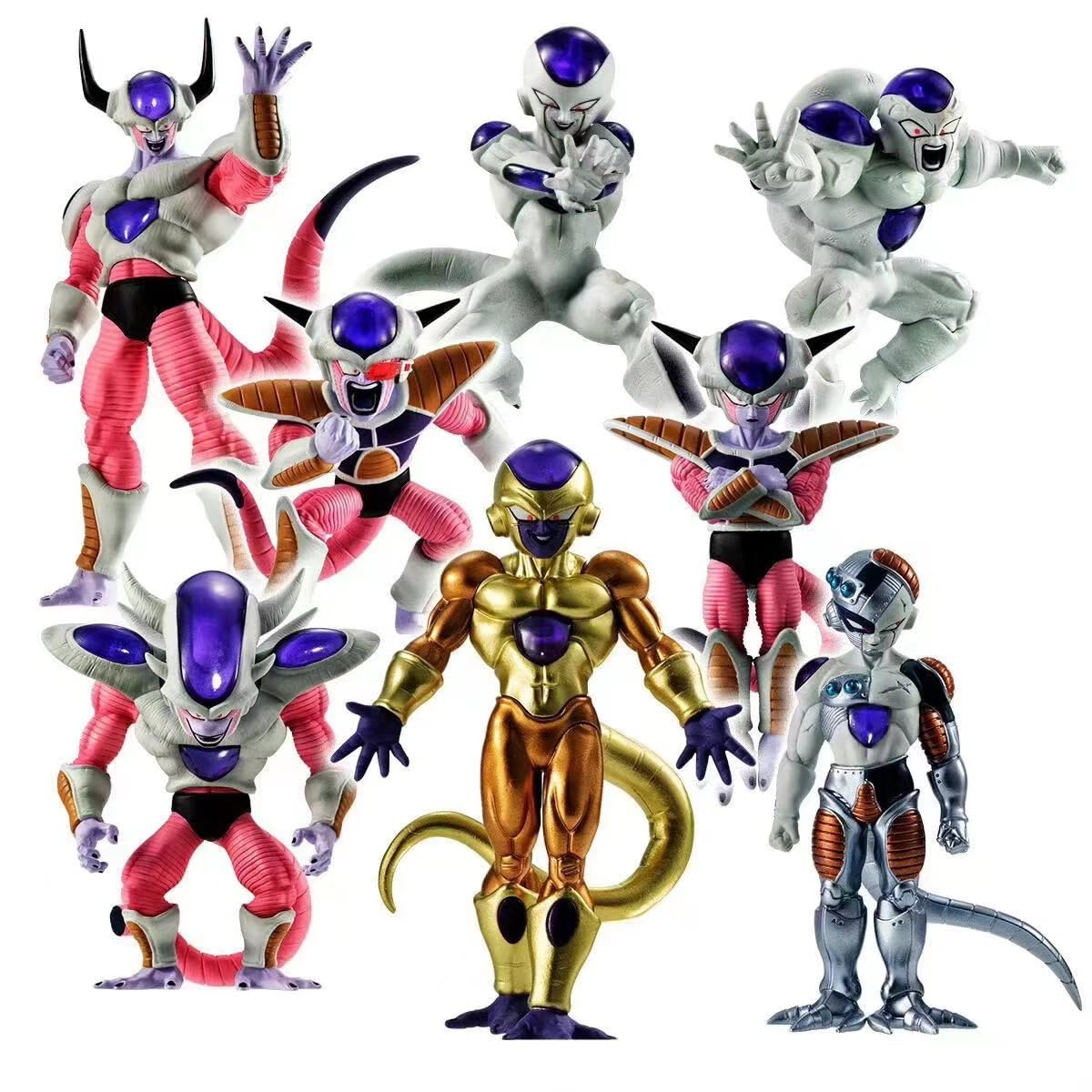 

Dragon Ball Z Frieza Figure Collection, 1st Form to Golden Frieza, Set of 8, Height 53-123mm [Used]