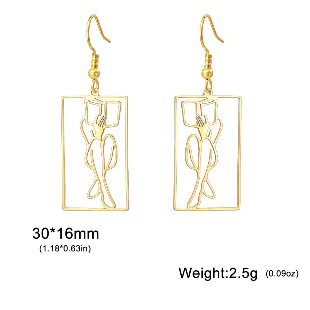My Shape Charming Beauty Earrings for Women Girls Stainless Steel Fascinating Shapely Beauty Drop Earrings Fashion Jewelry Gift