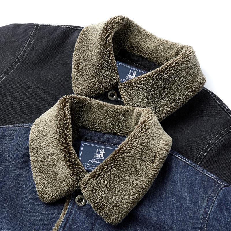Denim Jacket Men's New Winter Velvet Thickening Loose Large Size Men's Tops Lamb Velvet Cotton Jacket