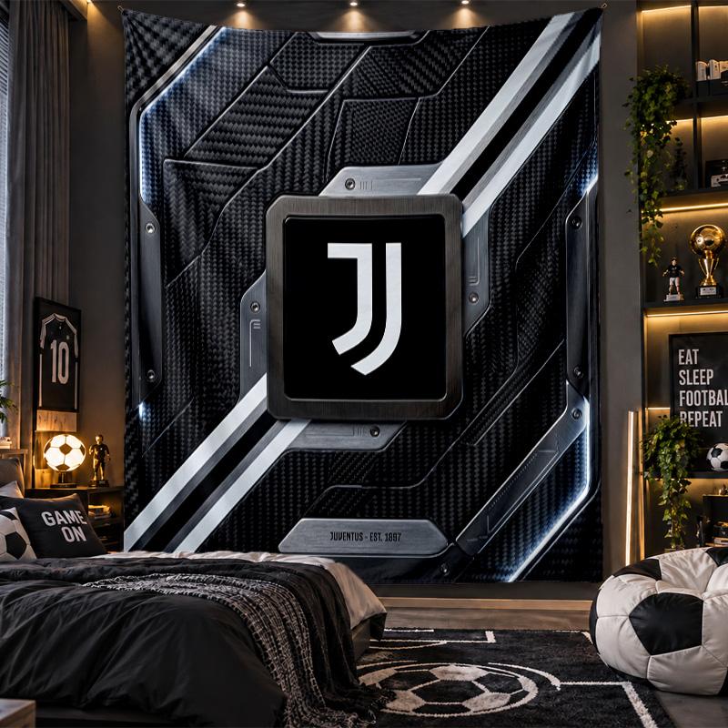 Arazzo da Appendere a Parete Tessuto Stampato Juventus FC per Soggiorno Camera da Letto Decorazione per la Casa