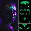 Adesivos de tatuagem de rosto luminoso Jóias Cristal Diamante Sobrancelha Adesivos faciais Olhos Cristal Adesivos de olho Decoração Brilho