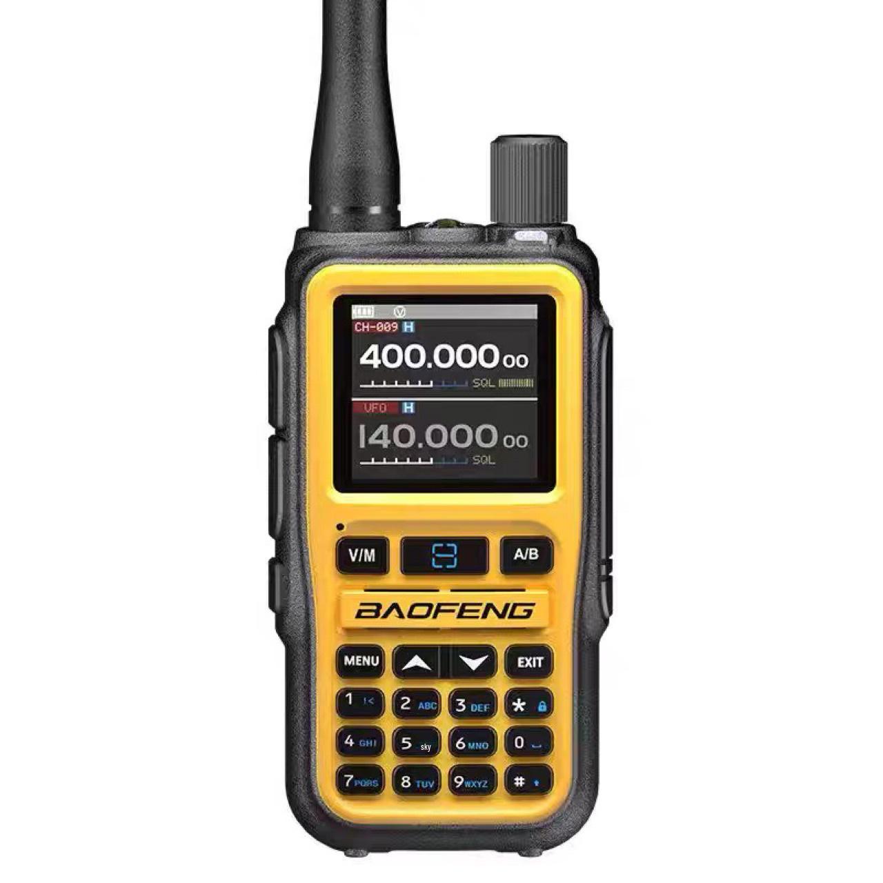 

BaoFeng UV5Rmini Handheld Radio: Full Band, AM Aviation, One-Key Frequency Match, Self-Driving Tour, Outdoor Use, TYPE-C Charging. помаранчевий