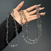 High-End Long Crossbody Phone Lanyard with Water Drop Crystal Beads Anti-Loss Pendant Fashionable Shoulder Strap Pendant