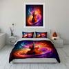 Elegant Cello with Colorful Light Effects Print Bedding Set 1 Duvet Cover 2 Pillowcases for Adult and Children Luxury Gift