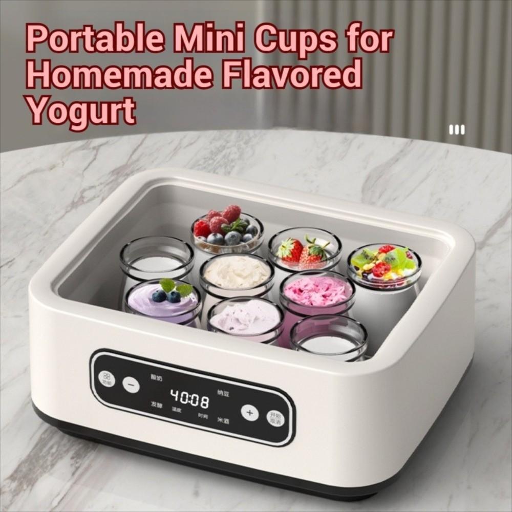 Easy To Clean Yogurt Maker 1/5/9-cup Ice Cream Pudding Maker Household Use