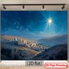 1Pcs Starry Night Bethlehem Nativity Decoration Background Winter Backdrop For Photo Studio Photo Booth Party