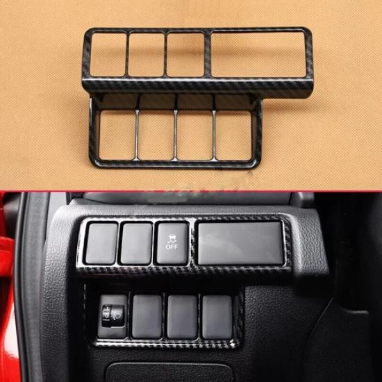 Carbon Fiber Dashboard Switch Cover Trims For Mitsubishi Eclipse Cross 2018-2024