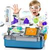 Science Kits for Kids Age 5-7 8-12, STEM Educational Learning Toys with 58 Circuit Parts, Over 520 Projects, Travel Sensory Table Fidget Toy for Boys