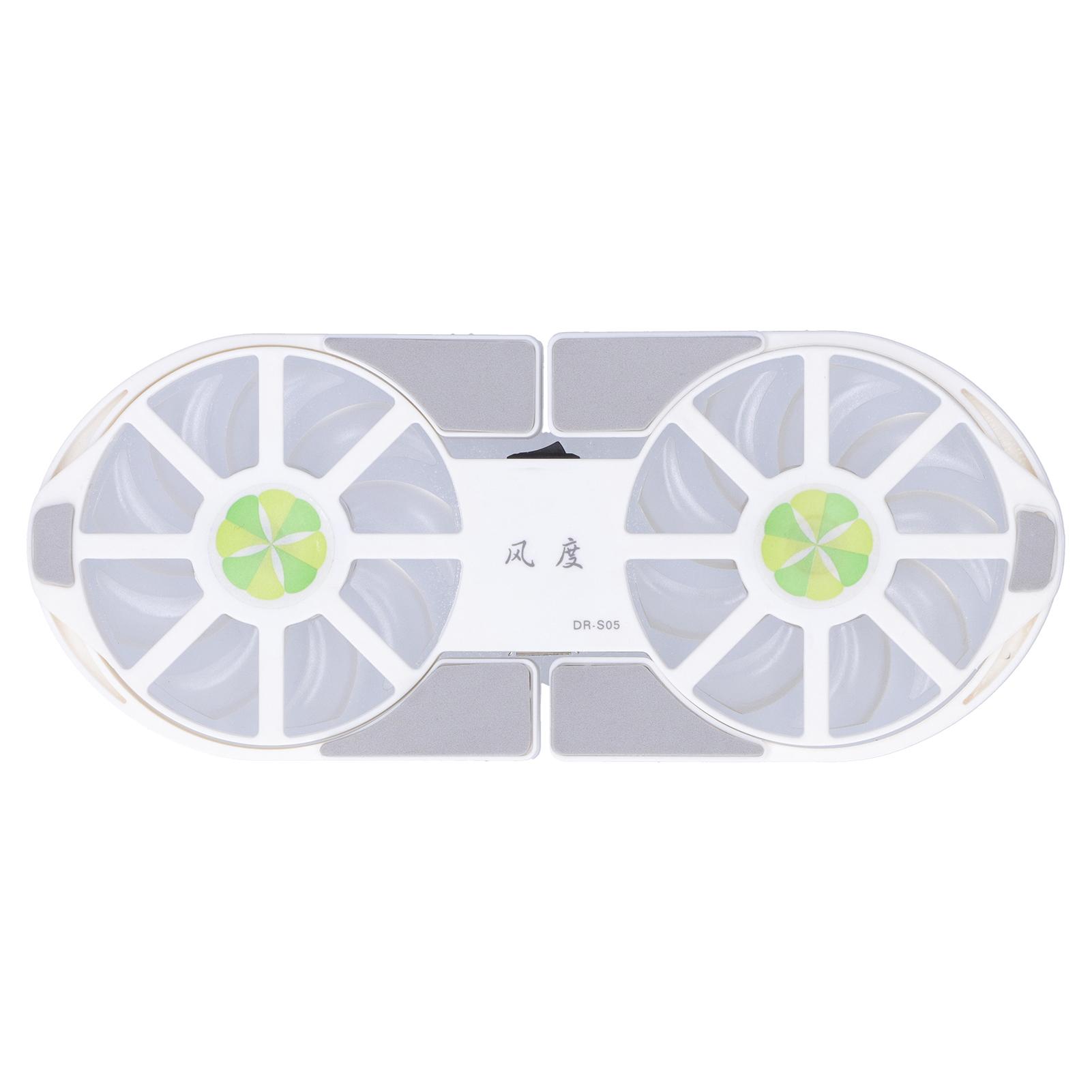 

4-цветная охлаждающая подставка для ноутбука, складная подставка для ноутбука, двухвентиляторный радиатор с большим объемом воздуха, теплоотвод белый