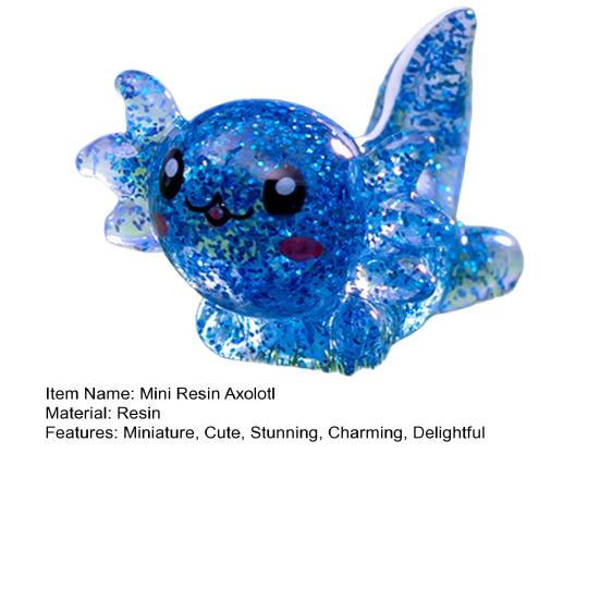 6 Pezzi Mini Statuina di Axolotl in Resina Modelli Miniatura di Axolotl Piccolo Ornamento di Axolotl Brillante per Artigianato Fai-da-te Giardino Fatato Paesaggio Casa delle Bambole