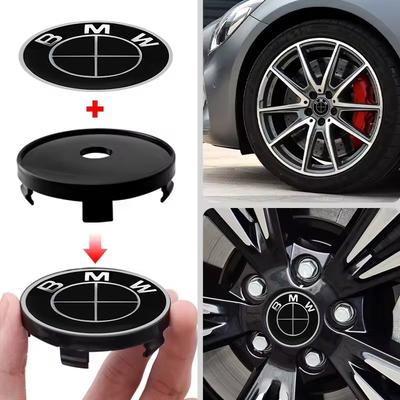 MLKC3 4pcs 56mm Car Wheel Stickers Center Hub Cap Emblem Badge Decal For X1 X3 E39 E46 E30 E36 E87 E60 E90 F26 G02 E70 F15 E53 G05