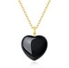 Koai Obsidian Heart Power Stone Amulet Necklace for Women