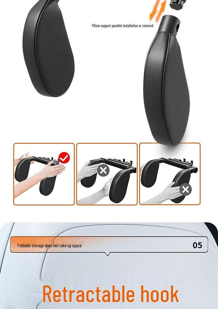 Children's Travel U-Shaped Memory Foam Car Headrest Pillow - Adjustable Side Support for Sleep