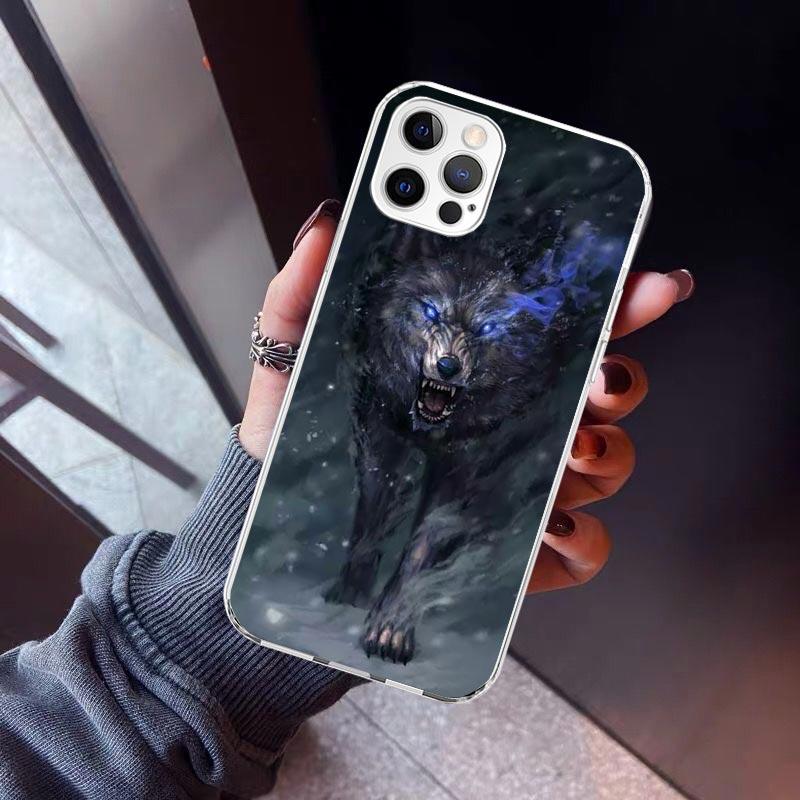 Angry Animal Wolf Fierce Phone Case For iPhone 17 Air 16 15 Pro Max 14 Plus 13 Mini 12 11 Cover 7 8 SE Silicone Shell Print Fund